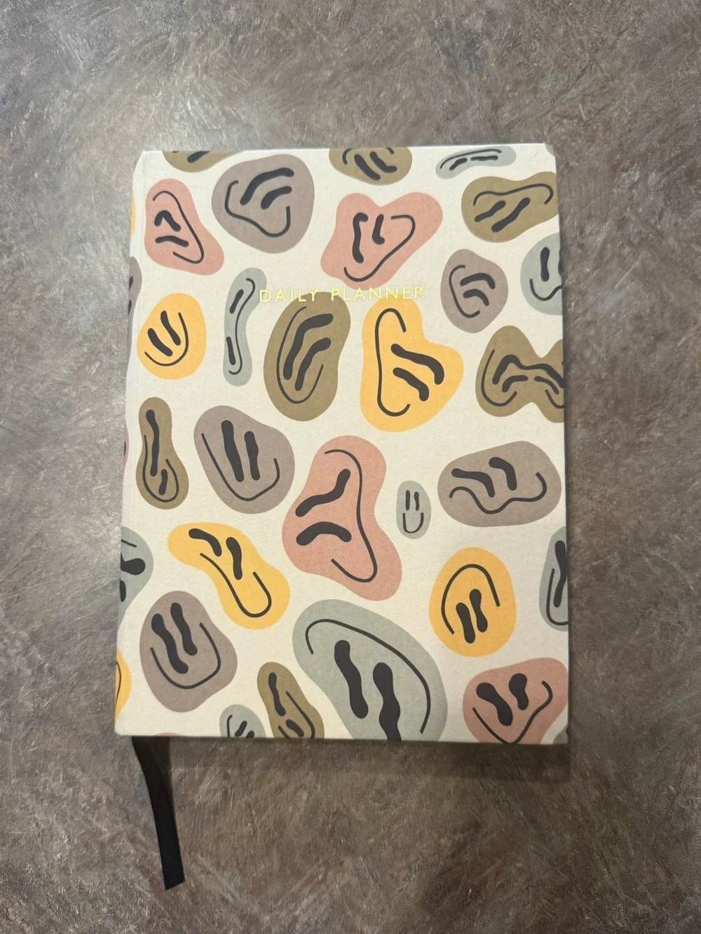 OHH DEER X UO Daily Planner with Abstract Pebble Print - Undated - Picture 1 of 5